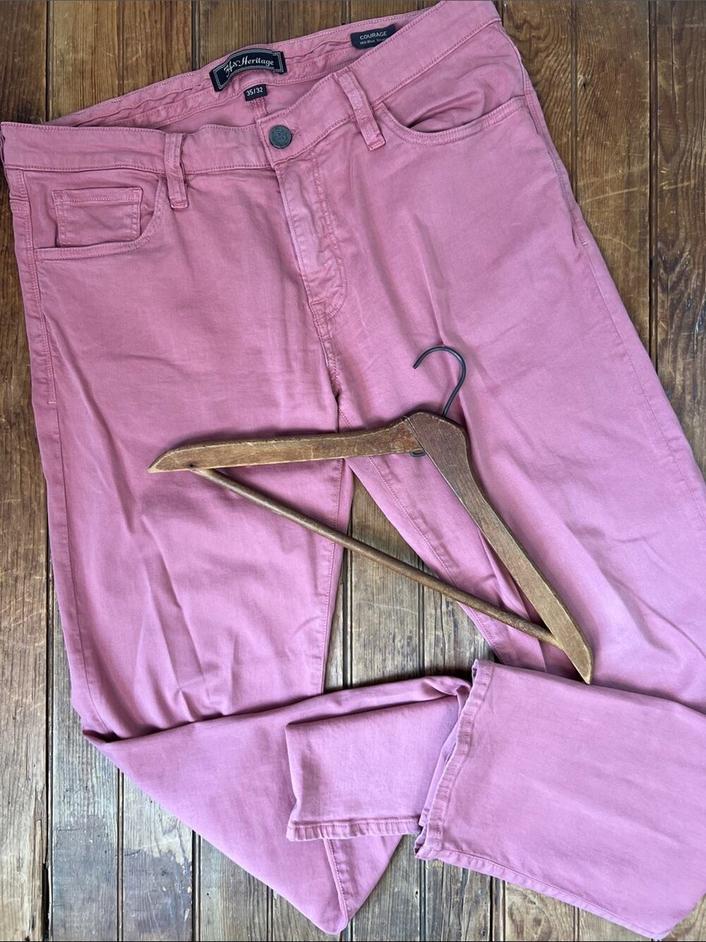 Heritage men’s Rose Pink straight, soft, wash, cotton Jeans